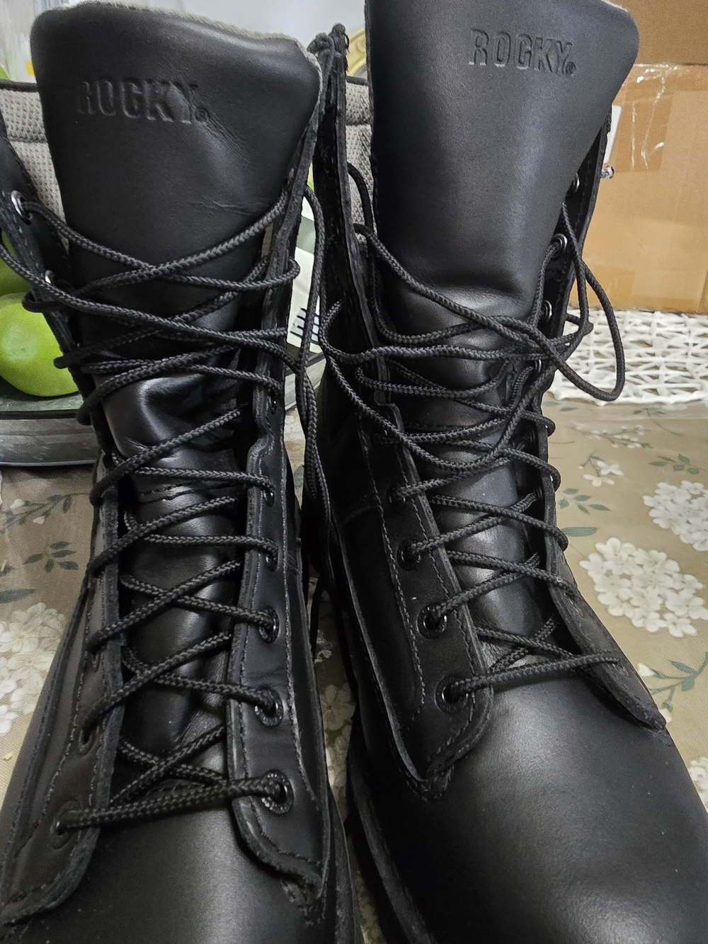 Rocky Black Lace-Up Tactical Boots